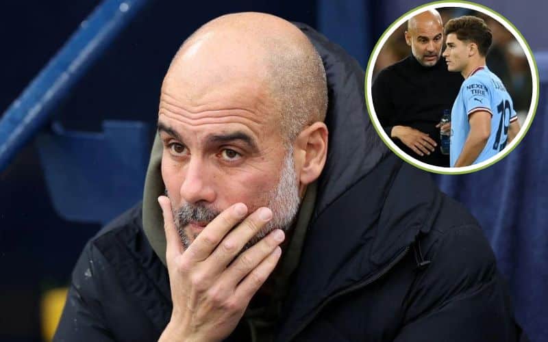 Pep Guardiola Lo Lắng Khi Man City Không Có Người Thay Thế Alvarez