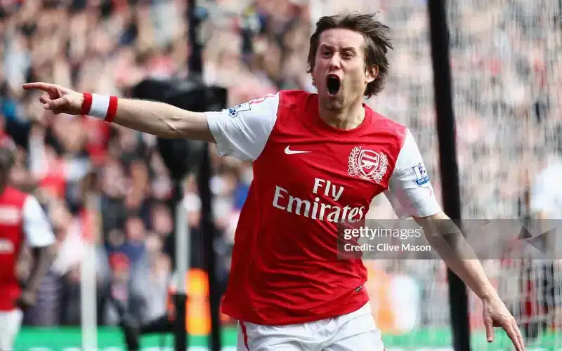 Rosicky từng tỏa sáng trong màu áo Arsenal.